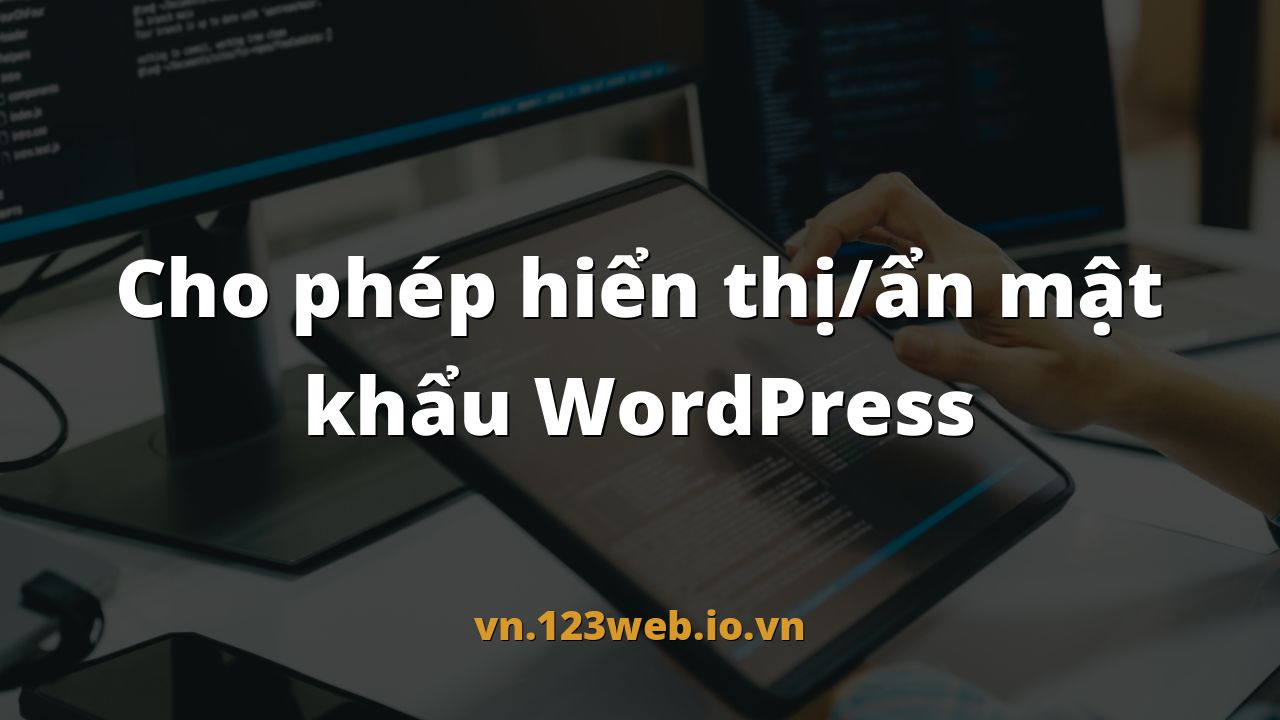 Cho phép hiển thị/ẩn mật khẩu WordPress