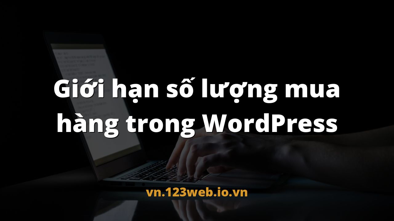 Giới hạn số lượng mua hàng trong WordPress