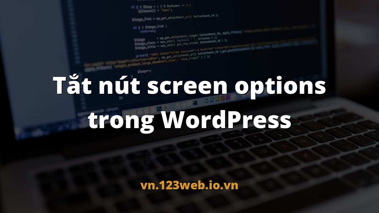 Tắt nút screen options trong WordPress