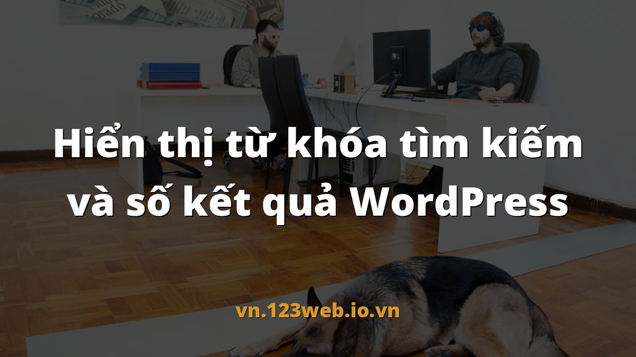 Hiển thị từ khóa tìm kiếm và số kết quả WordPress